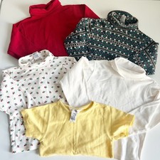 Gymboree Girls Bundle Lot 5 Vintage 1998 Floral Solid Turtleneck Tops L / 4-5Y