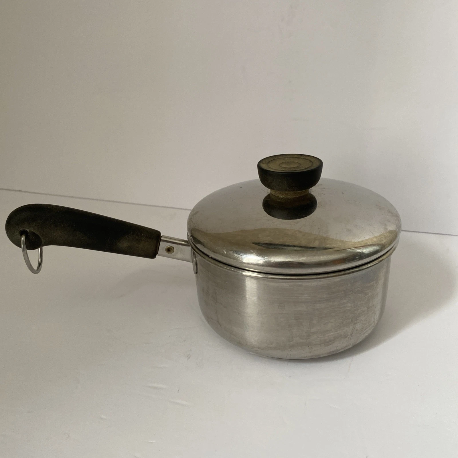 1801 REVERE WARE 2QT STAINLESS STEEL SAUCE PAN W/ LID Vintage