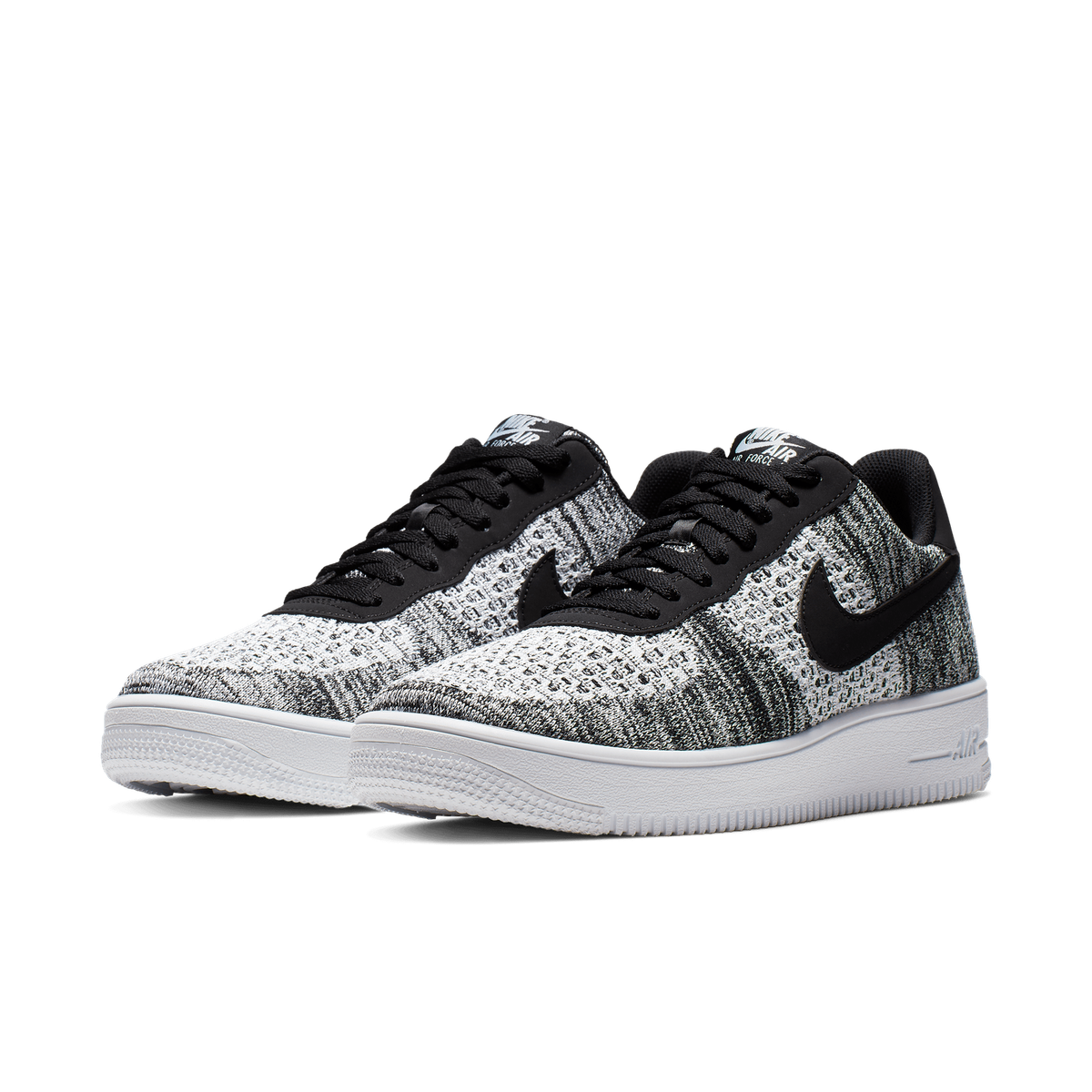 Nike Air Force 1 Flyknit 2.0 Shoes Black Pure Platinum AV3042-001
