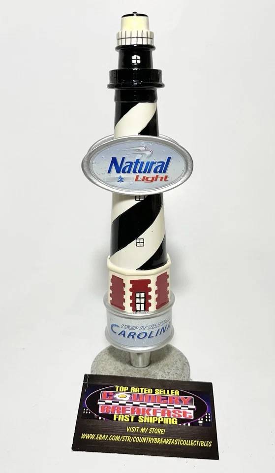 Natural Light Beer Lighthouse Carolina Beer Tap Handle 8.75” Tall - New Rare! - Image 3 of 4