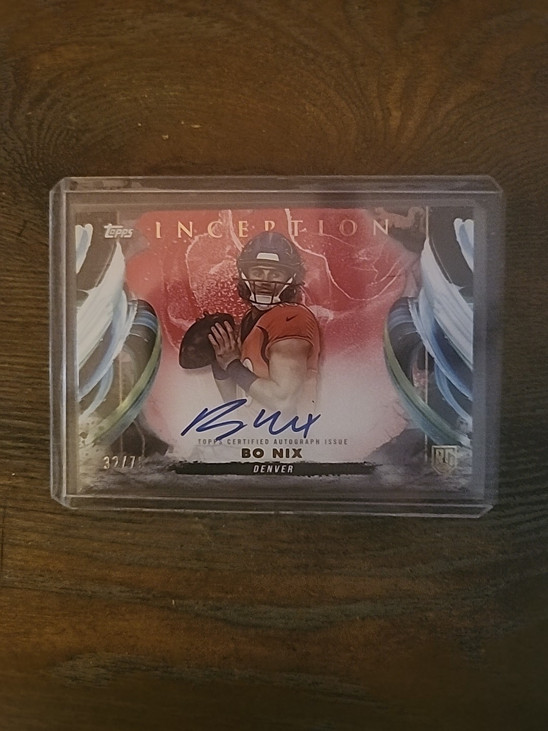 2024 Topps Inception - Rookie Auto RED Variations Bo Nix #RAV-BN (AU, RC) /75
