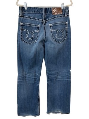 Big Star Bootcut Jeans Size 33R Denim Blue Distressed Denim Medium