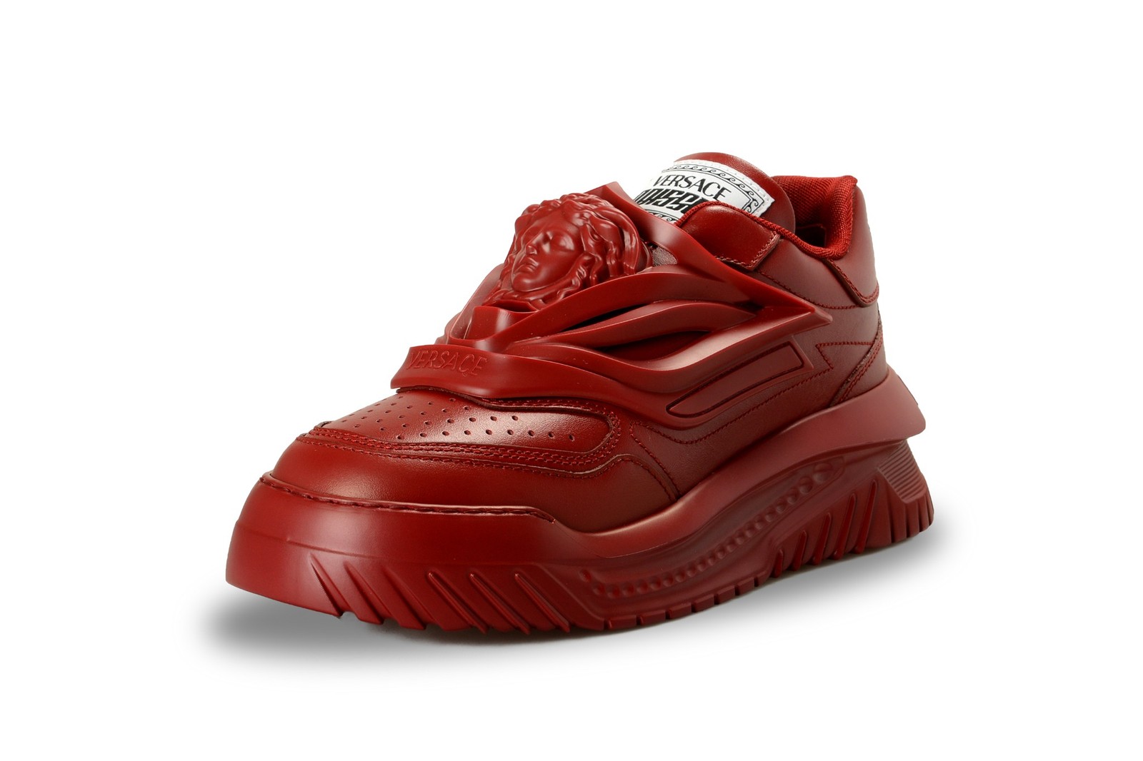 Versace Mens Red Leather ODISSEA Sneakers Shoes US 9 IT 42 62290₽