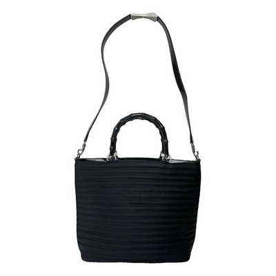 Gucci Diana Bamboo Black Polyester Handbag