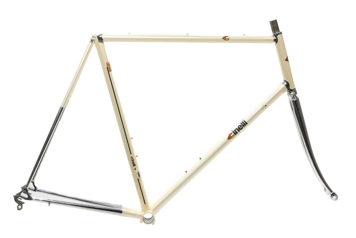 Cinelli Supercorsa Frameset 61.5cm C-T Pearl White Columbus SLX