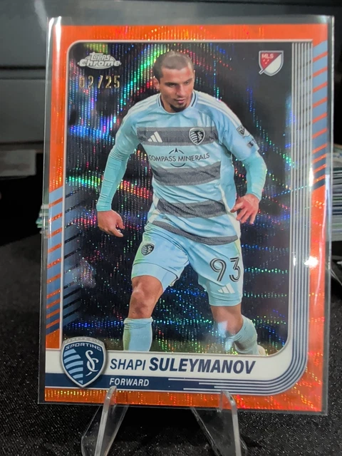 2025 Topps Chrome MLS Shapi Suleymanov Orange Wave Refractor /25 Rare SP
