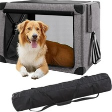 Travel Dog Crate - 37 Inch Collapsible Portable Dog Crate for Large Dogs, Foldab