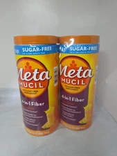 Metamucil Psyllium Fiber Supplement, Orange Sugar-Free 4-in-1, 26.6oz(2Pk)Ex5/28