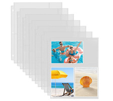 30 Pack 5x7 Inch Photo Album Pages 2-Pocket Sheets for 3-Ring Binder