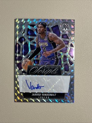 2024-25 Panini Mosaic NBA No. MS-JVL Jarred Vanderbilt Mosaic Scripts Auto Laker