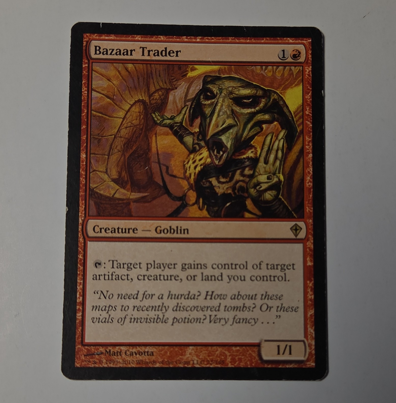 Wizards of the Coast MTG Bazaar Trader Worldwake #72 Rare Regular EN Red 1/1