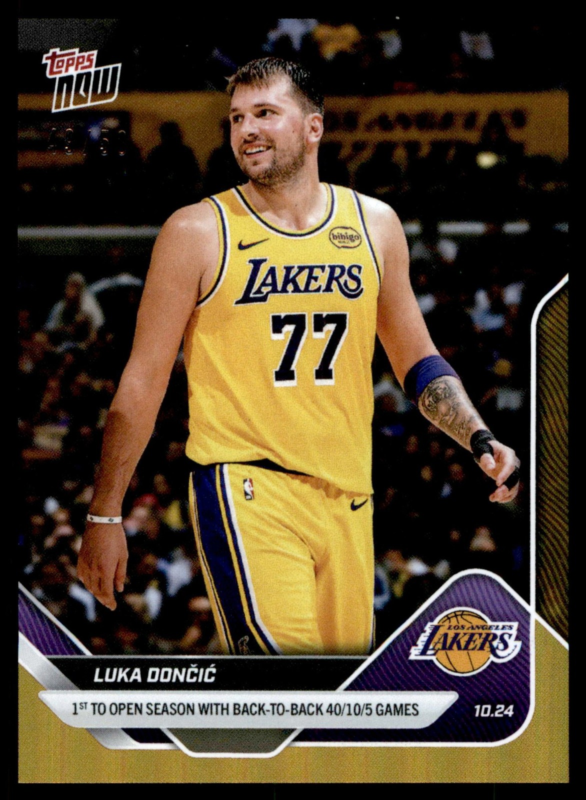 2025 Topps Now NBA Gold Foil Parallel #24 Luka Doncic Lakers 49/50