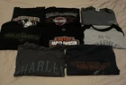 Lot Of 8 Vintage Harley Davidson Short & Long Sleeved T-Shirt’s Mens Size XXL 2X
