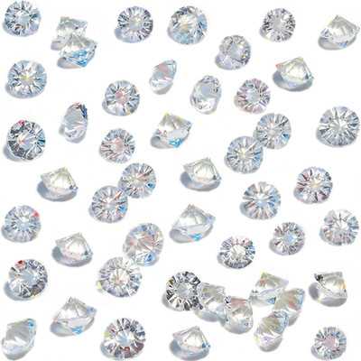 500PCS Diamonds, Mini Clear Fake Diamonds Acrylic Gems Table Scatter Crystals fo