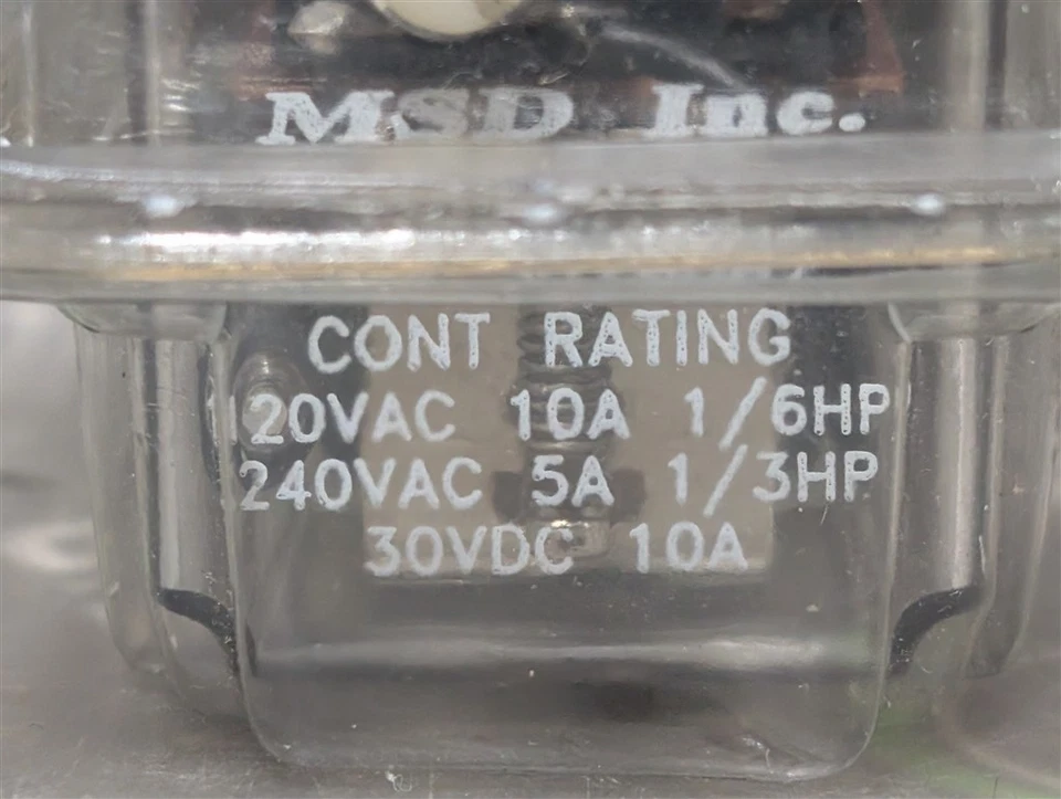 NUEVO MSD Inc. 314XCX199 Relé de Uso General 120V Foto 3 de 3