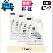 3 Pack Castrol GTX 5W20 Synthetic Blend Oil 5 Quart Reduces Engine Wear 16.50 per gallon