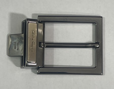 Salvatore Ferragamo Italy Belt Buckle Silver Tone