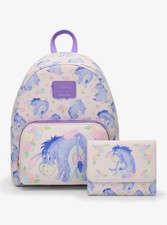 🌸Loungefly Disney Winnie The Pooh Eeyore Floral Mini Backpack & Wallet SEALED!