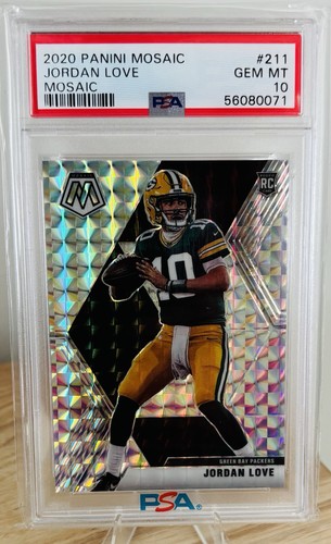 Jordan Love 2020 Mosaic #211 Mosaic Silver Rookie PSA 10 Gem Packers 💎🔥💎
