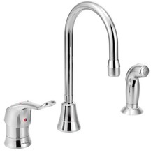 Moen 8138 Commercial M-Dura 1-Handle Multi-Purpose Faucet w/ Side Spray Chrome
