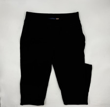 Tommy Hilfiger Womens Black Stretch Pants Size 8 Rayon Nylon Blend Slim Leg