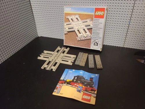 Vintage Lego 7857 X Crossing Train Track Set (Boxed)