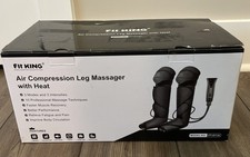 Fit King Air Compression Leg Massager Heat FT-011A Leg Foot Calf Knee Black