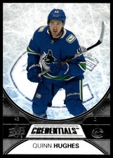 Quinn Hughes 2021-22 Upper Deck Credentials #48 Vancouver Canucks