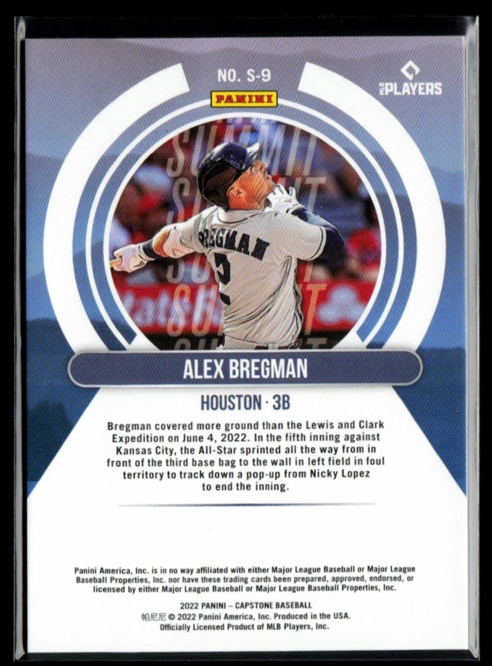 ALEX BREGMAN 2022 PANINI CAPSTONE SUMMIT #S9 INSERT - Image 2 of 2