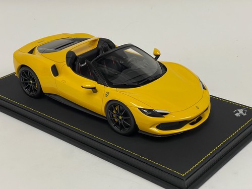 1/18 BBR Ferrari 296 GTS Modena yellow Leather Base limited 100 pieces P18215C - Picture 4 of 7
