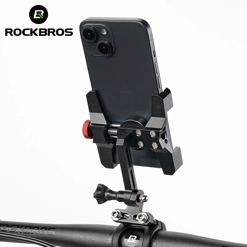 Soporte de manillar ajustable para teléfono de bicicleta de aleación ROCKBROS para teléfonos de 4,7-7" Foto 4 de 4