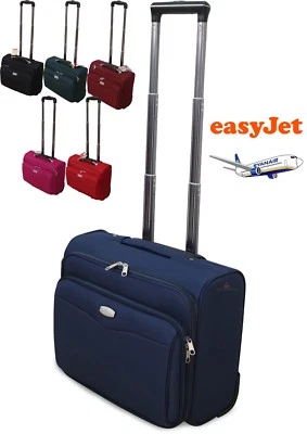 - SENZA MARCA/GENERICO - ORMI/LUMI TROLLEY VALIGIA PILOTA BAGAGLIO A MANO RYANAIR EASY JET LOW COST Tasca Laptop