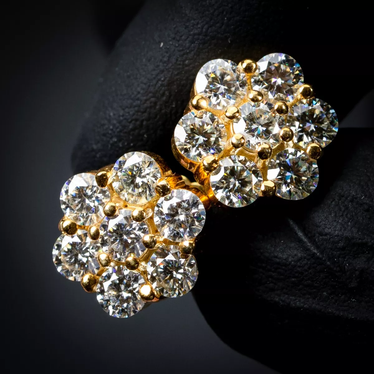 Cz cluster shop earrings