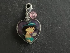 Authentic Disney add on Charm JASMINE Disney Clip for Charm Bracelet Purse bag