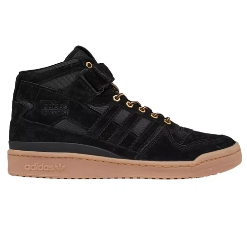 Adidas / Originals Forum Mid Men's Sneakers Shoes Black Suede Trainers #205
