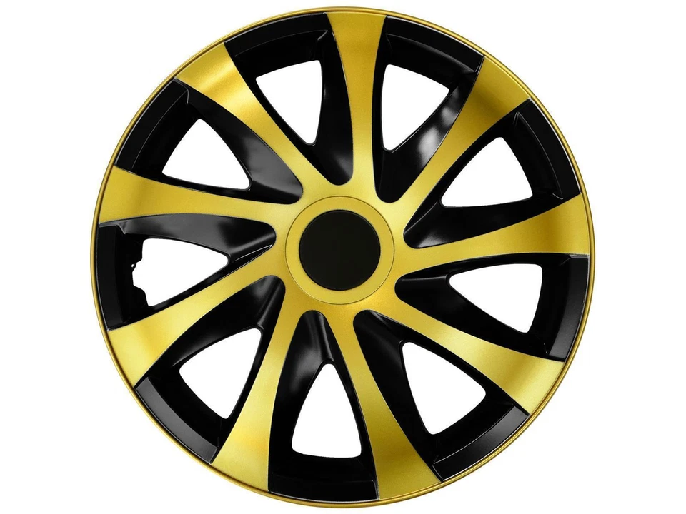 Radkappen 15 Zoll 4x NRM DRACO in Gold/Schwarz Radzierblende Radkappe - Bild 1 von 1