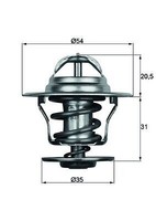 Mahle TX 15 84D Thermostat, KüHlmittel FüR Audi Barkas Seat VW Wartburg