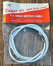 NOS Universal Shimano 151 Twist Grip or Click Stick 3-5 Speed Bike Shifter Cable
