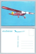 Cubana Airlines Vintage Postcard Airplane Image Aviation Art Print