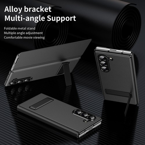 robuste Leder Handyhülle mit Ständer Für Samsung Galaxy Z Fold 5 4 3 6 - Picture 23 of 24