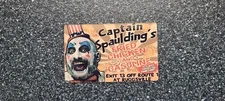 Captain Spaulding Fried Chicken And Gasoline Card Funny Prop MDE ON METAL
