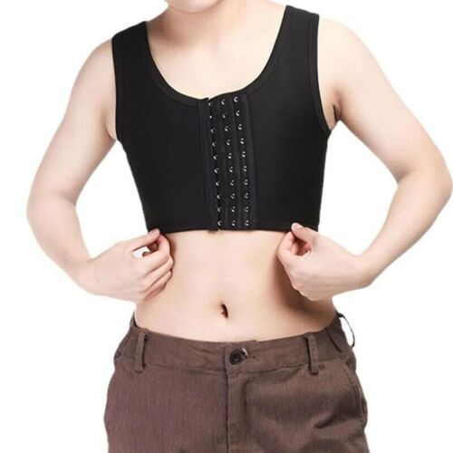Chest Breast Binder Adjustable Strap Buckle Vest Crop Top Fit - Picture 1 of 10