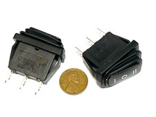 2 pcs Waterproof Rocker Switch Black SPDT ON OFF ON Actuator KCD3 20A 3pin E31