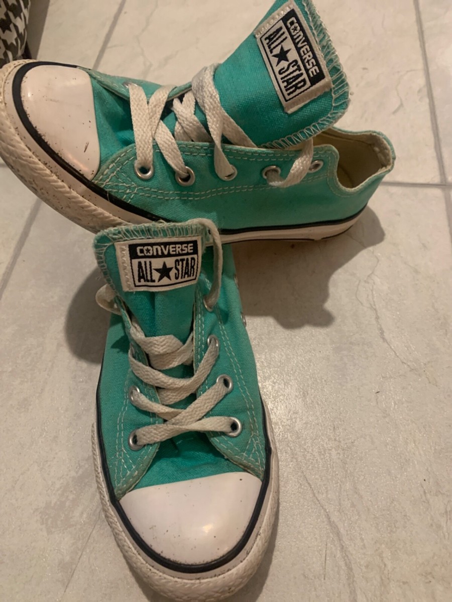 girls green converse trainers size stylish baseball shoes UK