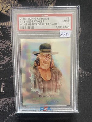 2008 Topps Chrome WWE Heritage III Allen & Ginter Refractor The Undertaker PSA 9