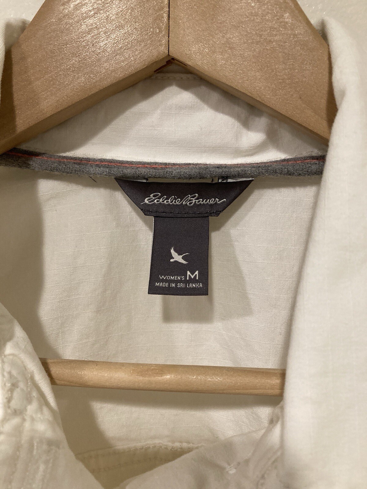 Eddie Bauer Solid White Jacket Classic Button Up … - image 5