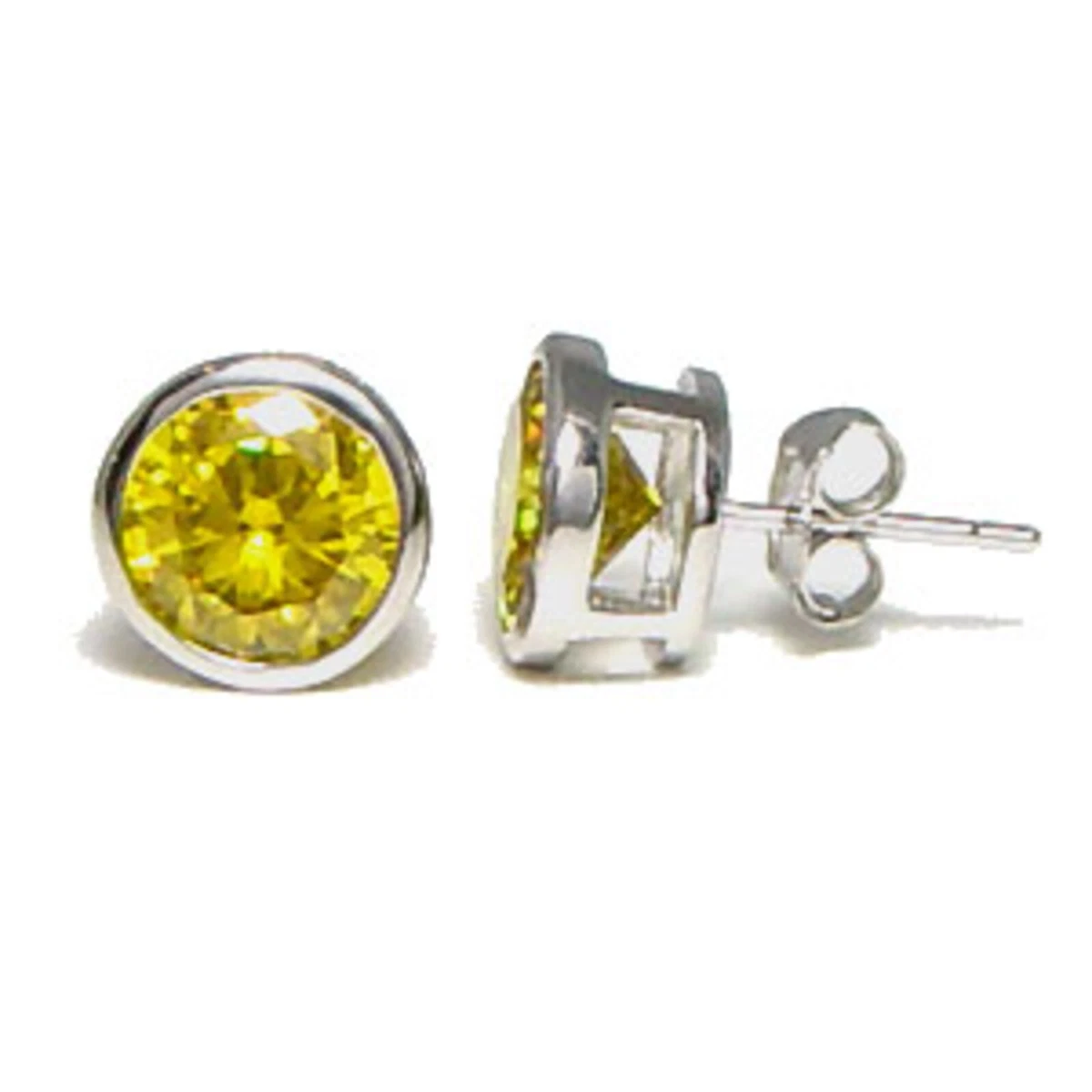 Canary diamond store stud earrings