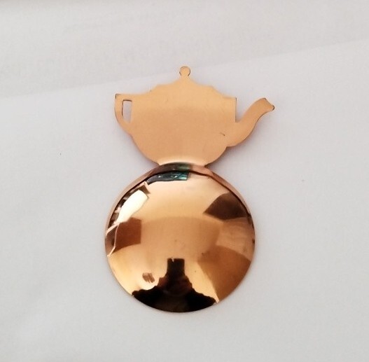 Antique Copper plated souvenir tea caddy spoon (South Africa 4o clock)