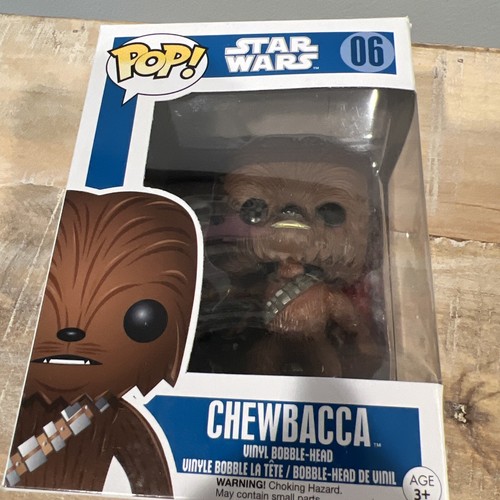 Funko Pop! Vinyl: Star Wars - Chewbacca #6 Blue Box Small Font Bobble Head New