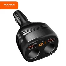 WOLFBOX Cigarette Lighter USB Charger, 2 in 1 Charging Cable Car Charger